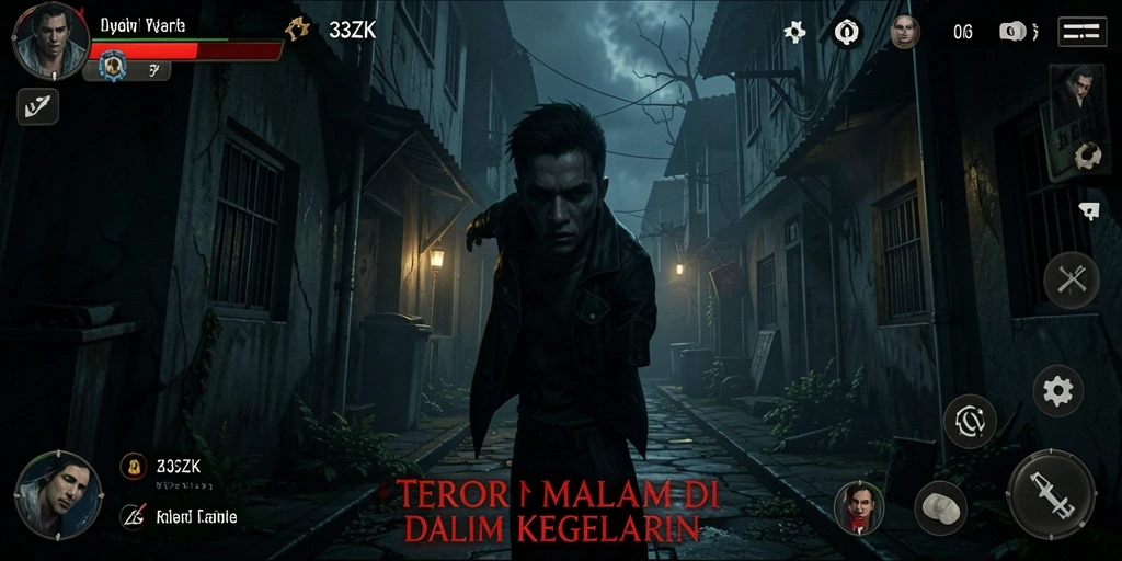 Tampilan gameplay menyeramkan dalam 33ZK yang memikat dan menegangkan.