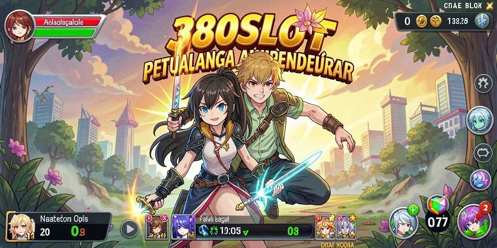 Tampilan gameplay menarik dari 380SLOT dengan karakter anime yang memikat.