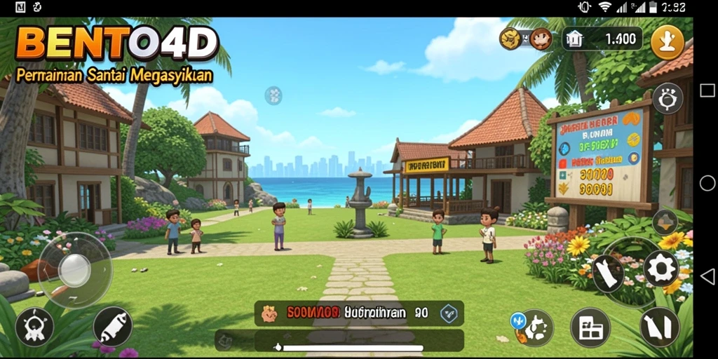 Tampilan gameplay BENTO4D dengan elemen visual yang ceria.
