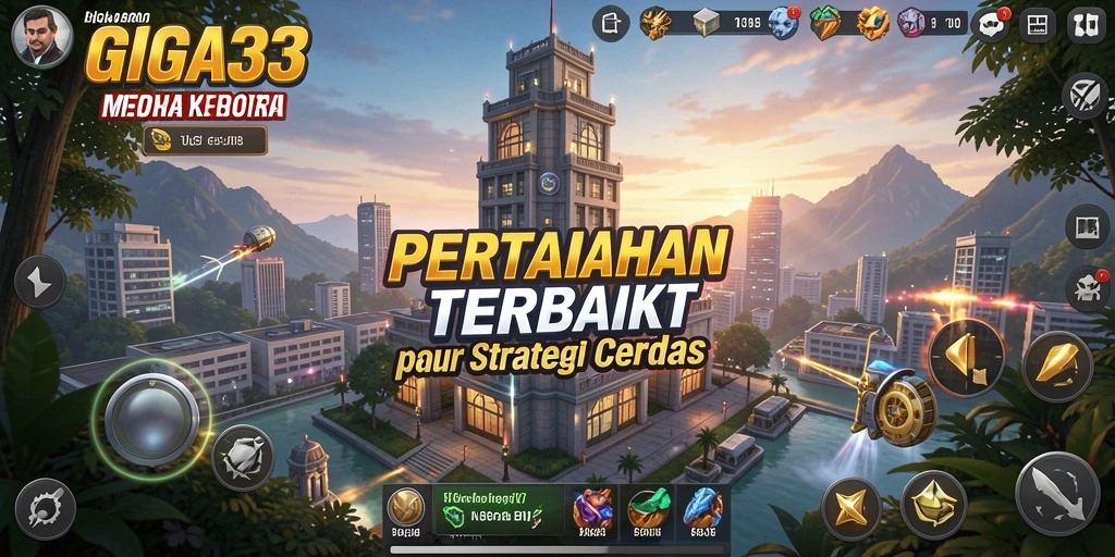 Gameplay mendebarkan dari GIGA33 dalam mode Tower Defense.