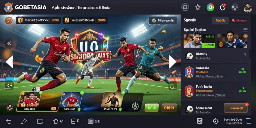 Tampilan utama GOBETASIA dengan berbagai pilihan taruhan olahraga.