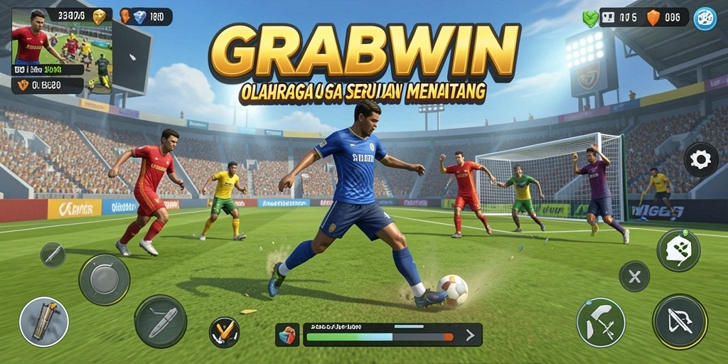 Tangkapan layar menunjukkan aksi mendebarkan dalam permainan olahraga.