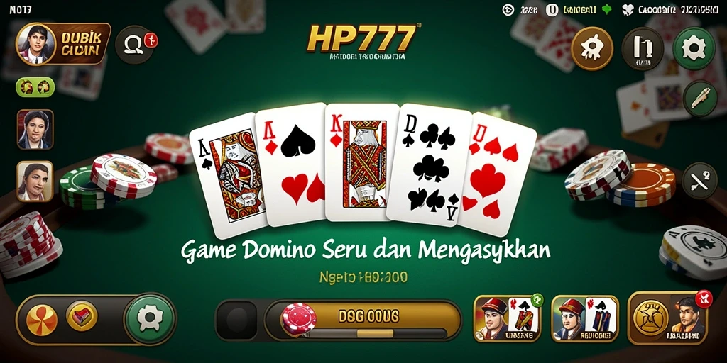 Screenshot gameplay HP777 yang menampilkan keseruan permainan Domino.