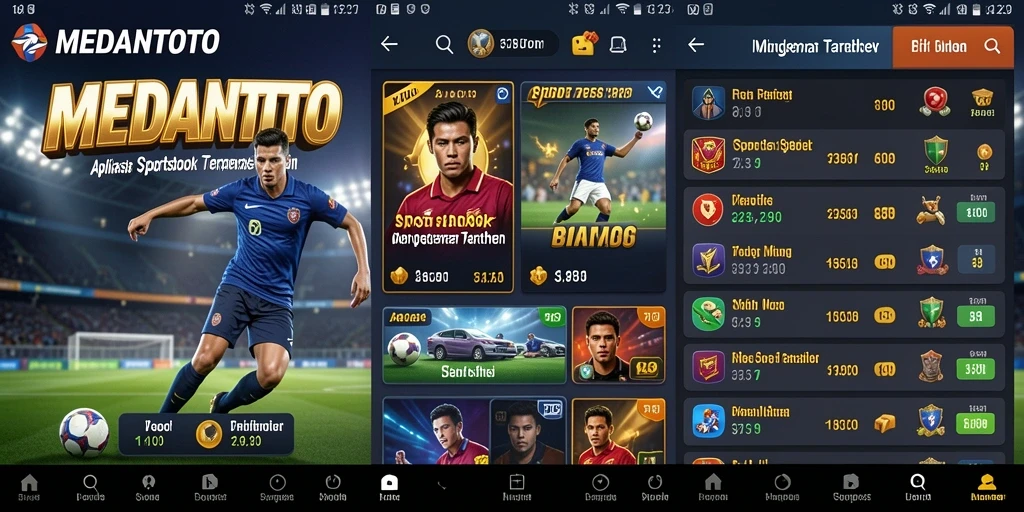 Tampilan menarik dari gameplay aplikasi Sportsbook MEDANTOTO.