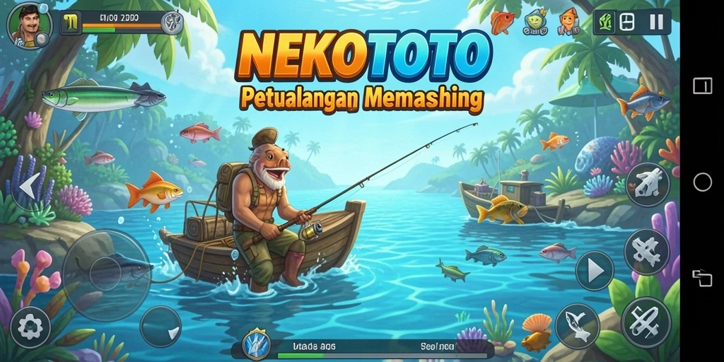 Gameplay NEKOTOTO yang mengasyikkan saat memancing