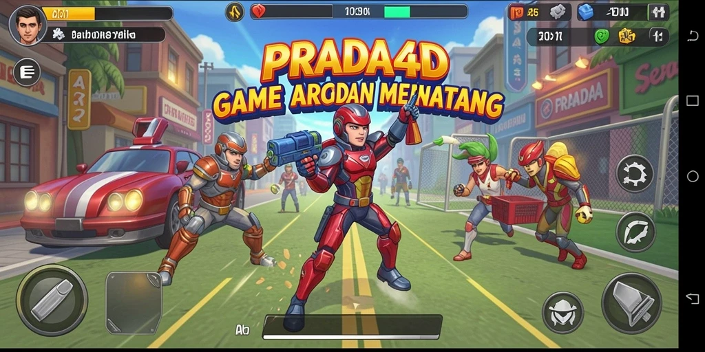 Screenshot utama PRADA4D menampilkan gameplay seru dan penuh aksi.
