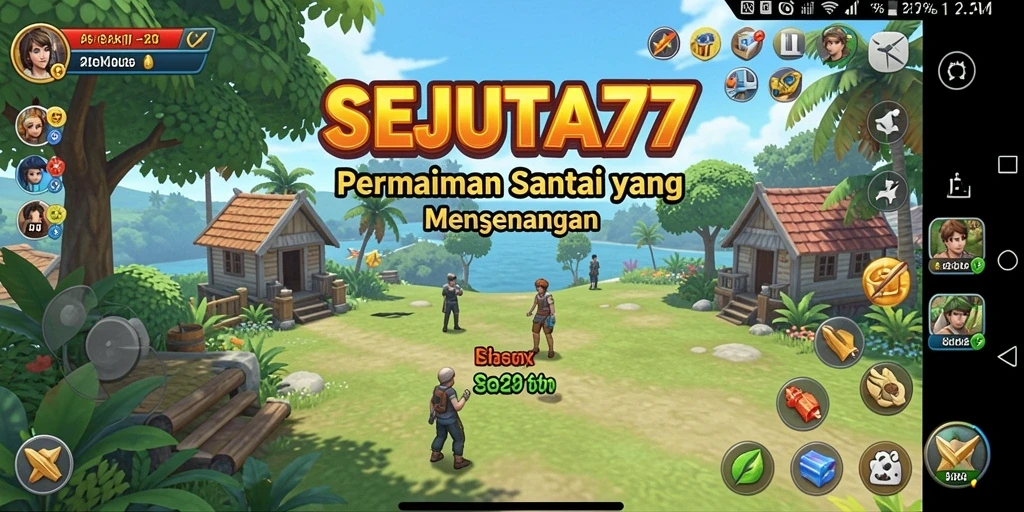 Tampilan menarik dari gameplay SEJUTA77 yang santai dan menghibur.