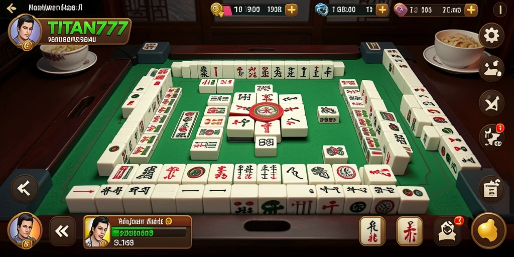 Screenshot gameplay TITAN777 menampilkan keseruan bermain Mahjong.