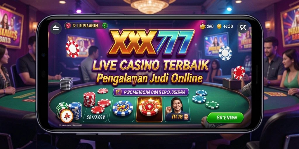 Tampilan gameplay Live Casino di XXX777 dengan dealer profesional.